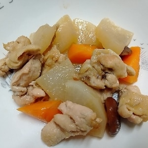 大根と干し椎茸鶏肉の煮物